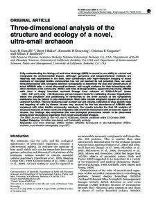 The ISME Journal[removed], 159–167 & 2009 International Society for Microbial Ecology All rights reserved[removed] $32.00 www.nature.com/ismej