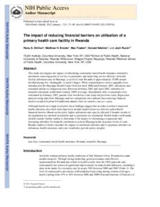 NIH Public Access Author Manuscript Glob Public Health. Author manuscript; available in PMC 2012 January 1. NIH-PA Author Manuscript