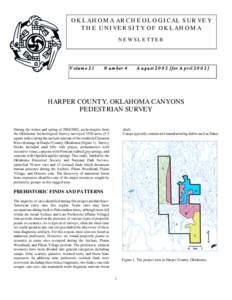 OKLAHOMA ARCHEOLOGICAL SURVEY THE UNIVERSITY OF OKLAHOMA NEWSLETTER Volume 21