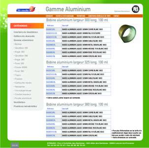 Gamme Aluminium SOMMAIRE VISITER LE SITE MARCHAND  PROMOTIONS