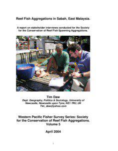 Reef Fish Aggregations in Sabah, East Malaysia