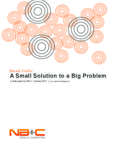 Small Cells:  A Small Solution to a Big Problem a white paper by NB+C | january 2013 | www.networkbuilding.com  1