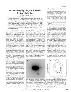 REPORTS  A Low-Density M-type Asteroid