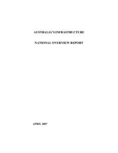 AUSTRALIA’S INFRASTRUCTURE NATIONAL OVERVIEW REPORT