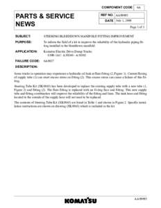 MSHA - Komatsu Electric Drive Dump Trucks Equipment Alert - July 2009