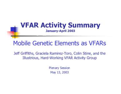 Mobile Genetic Elements as VFARs