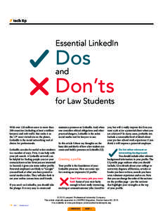 tech tip  Essential LinkedIn Dos Don’ts