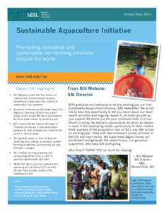 Holiday News[removed]Sustainable Aquaculture Initiative Promoting innovative and sustainable fish farming solutions around the world