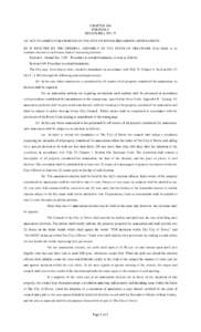 CHAPTER 106 FORMERLY SENATE BILL NO. 71 AN ACT TO AMEND THE CHARTER OF THE CITY OF DOVER REGARDING ANNEXATIONS BE IT ENACTED BY THE GENERAL ASSEMBLY OF THE STATE OF DELAWARE (Two-thirds of all members elected to each hou