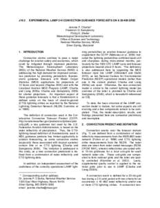 J19.3  EXPERIMENTAL LAMP 2-H CONVECTION GUIDANCE FORECASTS ON A 20-KM GRID Jerome P. Charba* Frederick G. Samplatsky Phillip E. Shafer