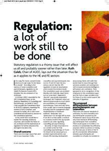 aucc March 2010 :text 4 august.qxp:36 Page 6  Regulation: a lot of work still to be done