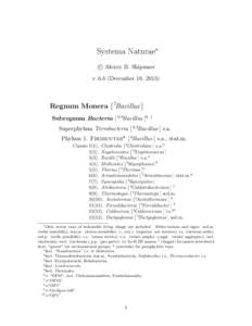 Systema Naturae∗ c Alexey B. Shipunov v[removed]December 18, 2013)