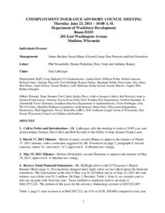 UI Advisory Council Meeting Minutes - June 23, 2011