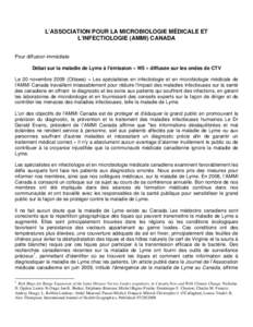 Microsoft Word - Press Release Lyme Disease Final Nov 20 French.doc