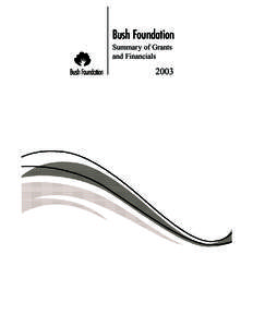 Bush Foundation Summary of Grants and Financials 2003