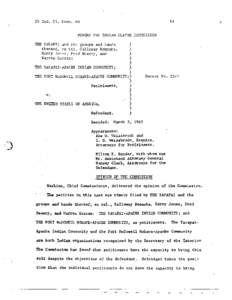 15 Ind. CL. Conm. 68 BEFORE THE INDIAN CLAIMS COMMISSION THE YAVAPAI and t h e groups and bands thereof, ex rel. Callaway Bonnaha, Harry Jones, F r e d Beauty, and Warren Gazzarn;