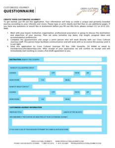 CUST OMI ZED JOURNEY  QUESTIONNAIRE DESTINATION (IDENTIFY THE COUNTRY)