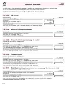 2005  Territorial Worksheet T1 General