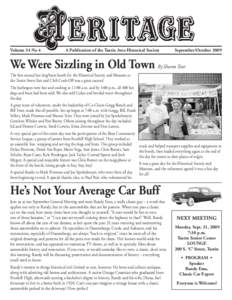 Volume 34 No 4	  A Publication of the Tustin Area Historical Society September/October 2009