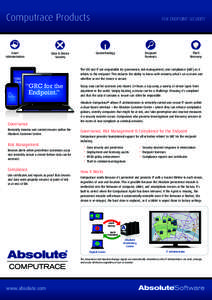 Computrace Products  Asset Administration  Data & Device