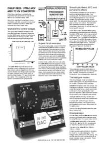 PHILIP REES LITTLE MCV MIDI TO CV CONVERTER MIDI in  Philip Rees have been manufacturing