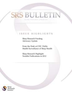 SRS Bulletin  |  Volume 19, Number 1  |  Spring 2013