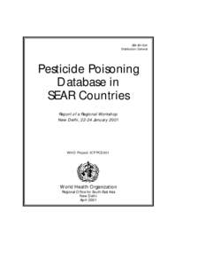 SEA -EH-534 Distribution: General Pesticide Poisoning Database in SEAR Countries