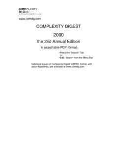 www.comdig.com  COMPLEXITY DIGEST