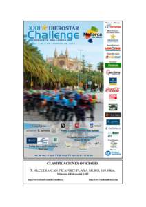 -CLASIFICACIONES OFICIALES-  T. ALCUDIA-CAN PICAFORT-PLAYA MURO, 169.8 Km.