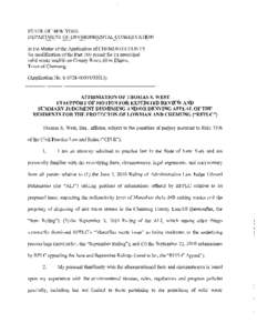 STATE OF NEW YORK DEPARTMENT OF ENVIRONMENTAL CONSERVATION In the Matter of the Application of CHEMUNG COUNTY for modification of the Part 360 permit for its municipal solid waste landfill on County Route 60 in Elmira, T