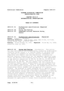 Conservation-restoration / Museology / Archaeological field survey / Excavation / Shovel test pit / National Historic Preservation Act / Preservation / Historic preservation / Surveying / Archaeology / Anthropology / Cultural heritage