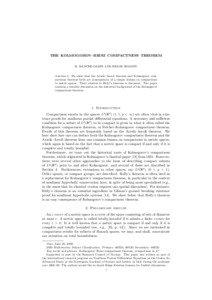 THE KOLMOGOROV–RIESZ COMPACTNESS THEOREM H. HANCHE-OLSEN AND HELGE HOLDEN
