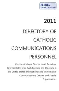3:52 pm, Oct 26, [removed]DIRECTORY OF CATHOLIC COMMUNICATIONS