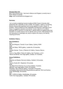 Microsoft Word - Elizabeth Marruffo 2011 CV.doc