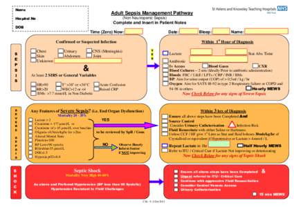 Adult Sepsis Management Pathway