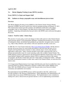 April 23, 2015 To: Marine Shipping Working Group (MSWG) members  From: MSWG Co-Chairs and Support Staff