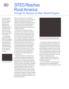 SITES Reaches Rural America 80  through its Museum on Main Street Program