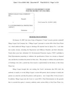 Case 1:10-cv[removed]ABJ Document 87  Filed[removed]Page 1 of 34 UNITED STATES DISTRICT COURT FOR THE DISTRICT OF COLUMBIA