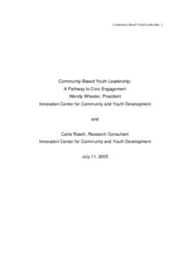 Ageism / Youth-adult partnership / Youth participation / Community youth development / Positive youth development / Youth work / Philosophy of education / Youth engagement / Youth Advisory Committee of Cuyahoga County / Youth / Human development / Sociology