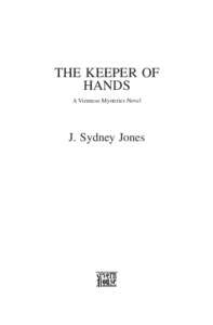 THE KEEPER OF HANDS A Viennese Mysteries Novel