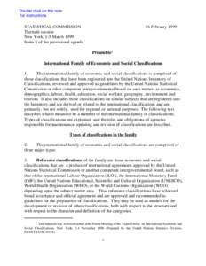 Preamble to Family of International Classifications