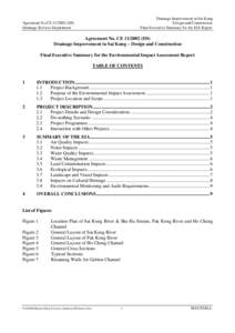 Drainage Improvement in Sai Kung Design and Construction Final Executive Summary for the EIA Report Agreement No CE[removed]DS) Drainage Services Department