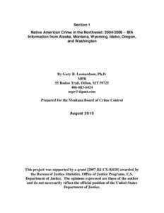 Uniform Crime Reports / United States Department of Justice