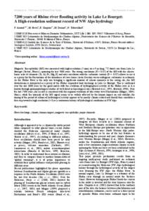 7000 years of Rhône-river flooding activity recorded in Lac du Bourget (France): possible connections with Holocene climatic v