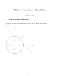 SMT Power Round Solutions : Poles and Polars February 18, [removed]Definition and Basic Properties