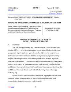 Electromagnetism / Renewable energy policy / Market failure / Electronic engineering / Load profile / Peak demand / Pacific Gas and Electric Company / Electricity meter / Smart meter / Energy / Electric power / Electric power distribution