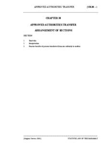 Approved Authorities Transfer Act