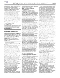 Higher education in the United States / Grants / Pell Grant / United States Department of Education / Higher Education Act / Code of Federal Regulations / Student financial aid in the United States / Federal Register / Title IV / Education / Education policy / 89th United States Congress