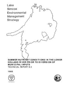 Geography of Ontario / Earth / Environmental engineering / Environmental science / Aquatic ecology / Lake Simcoe Region Conservation Authority / Lake Simcoe / Phosphorus / Nonpoint source pollution / Water pollution / Environment / Environmental soil science