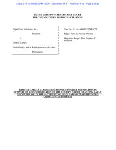 Case 3:11-cvGPM -SCW DocumentFiledPage 2 of 28 IN THE UNITED STATES DISTRICT COURT FOR THE SOUTHERN DISTRICT OF ILLINOIS